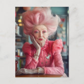 永遠の恵みのキスをピンクで表現 ポストカード (正面)