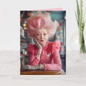 永遠の恵みのキスをピンクで表現 招待状 (正面)