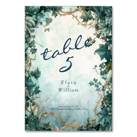 永遠の恵みエルフ結婚ェン テーブルナンバー (正面)