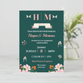 永遠の愛が私たちの結婚式招待状を発表 招待状 (スタンド正面)