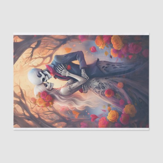 永遠の愛に巻き込まれ、火のようなゴシック様式の恋人たち 薄葉紙 (正面)