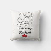 永遠の愛のエンブレム：私は私の夫を愛し、妻 クッション (正面)