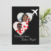 永遠の愛のカップル、写真、ロマンチック結婚、 招待状 (スタンド正面)