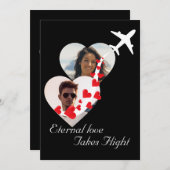 永遠の愛のカップル、写真、ロマンチック結婚、 招待状 (正面/裏面)