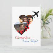 永遠の愛のカップル、写真、ロマンチック結婚、 招待状 (スタンド正面)