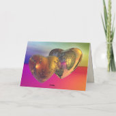 永遠の愛のハートカラフルファインアートバレンタイン シーズンカード (裏面)