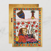 永遠の愛のミニチュアパーチメント、バレンタインデー シーズンポストカード (正面/裏面)