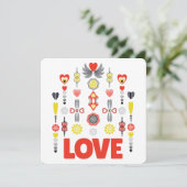 永遠の愛のミニマルなグリーティングカード (スタンド正面)