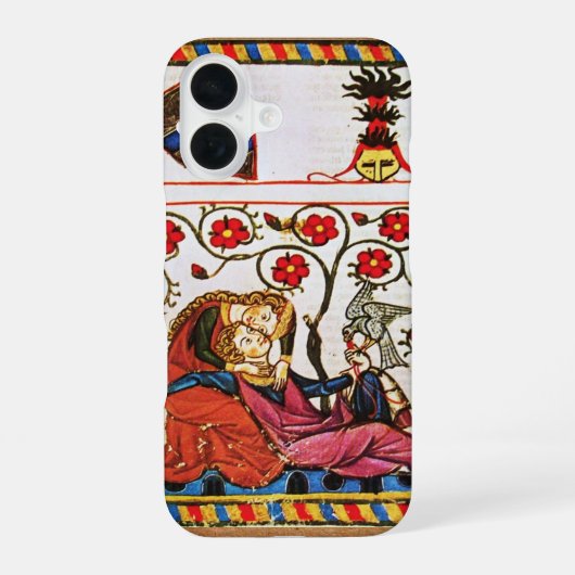 永遠の愛のモノグラム羊皮紙 iPhone 16ケース (裏面)