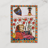 永遠の愛のモノグラム 中世の羊皮紙 名刺 (裏面)