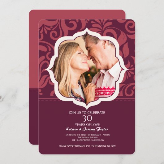 永遠の愛の写真招待状 招待状 (正面/裏面)