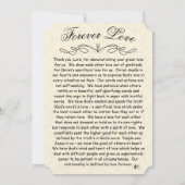 永遠の愛の結婚招待祈りの宣言 招待状 (裏面)