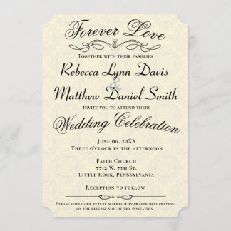 永遠の愛の結婚招待祈りの宣言 招待状