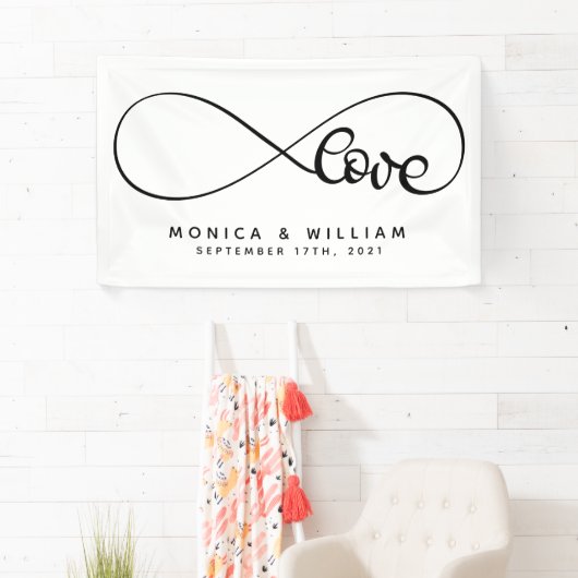永遠の愛の象徴 |名前と日付の追加 横断幕 (インサイチュ)