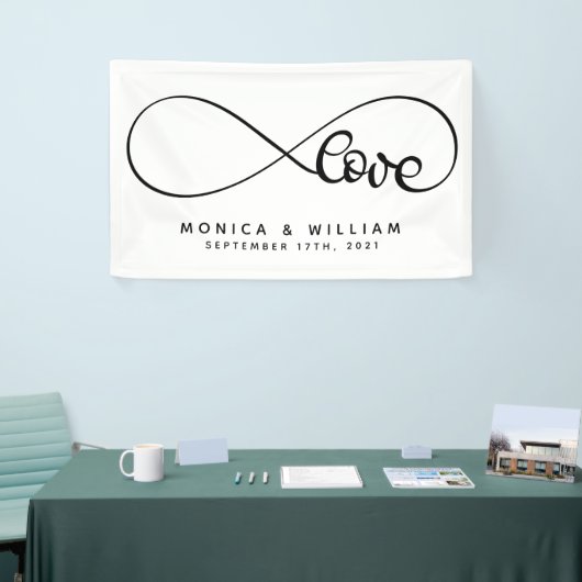 永遠の愛の象徴 |名前と日付の追加 横断幕 (トレードショー)