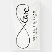 永遠の愛の象徴 |名前と日付の追加 横断幕 (縦)