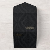 永遠の愛の陰のバラ。 オールインワン招待状 (外側)