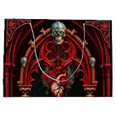 永遠の愛の陰のバラ。 ラージペーパーバッグ (裏面)