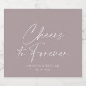 永遠の愛を祝う結婚式 スパークリングワインラベル (シングルラベル)