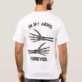 永遠の愛を腕に 骸骨の手のペアTシャツ Tシャツ (裏面)