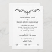 永遠の愛シンプルベラとエドワード結婚ズ 招待状 (正面/裏面)