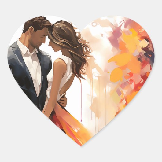 永遠の愛ハートステッカー好意バッグシール ハートシール (正面)