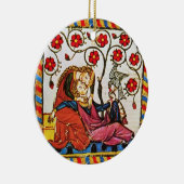 永遠の愛バレンタインデーの羊皮紙 セラミックオーナメント (右)