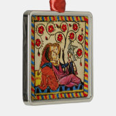 永遠の愛バレンタインデーの羊皮紙 メタルオーナメント (右)