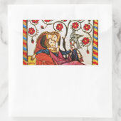 永遠の愛バレンタインデーの羊皮紙 長方形シール (バッグ)