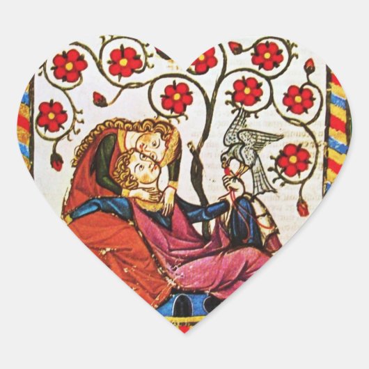 永遠の愛バレンタインデーハートパーチメント ハートシール (正面)