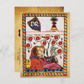 永遠の愛バレンタインデーパーチメントモノグラム シーズンポストカード (正面/裏面)