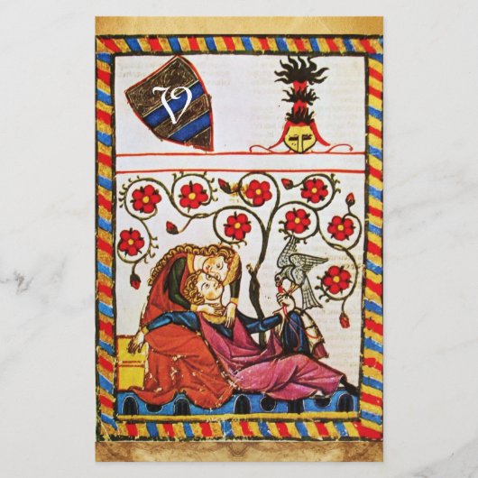 永遠の愛バレンタインデーパーチメントモノグラム 便箋 (正面)