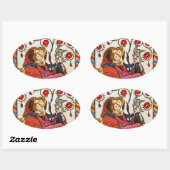 永遠の愛バレンタインデー楕円パーチメント 楕円形シール (シート)