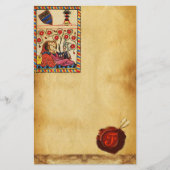 永遠の愛パーチメント赤ワックスシールモノグラム 便箋 (正面)