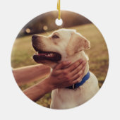 永遠の愛ペットメモリアル犬猫の足跡写真 セラミックオーナメント (裏面)