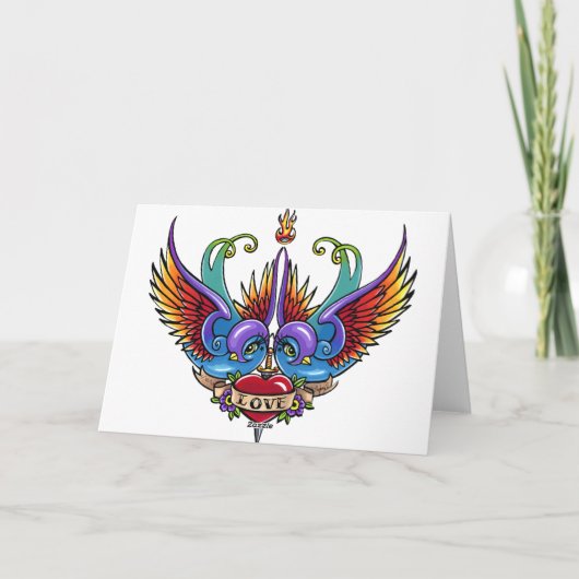 永遠の愛虹のつばめの入れ墨カード シーズンカード (裏面)