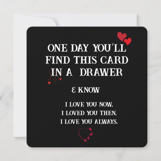 永遠の愛：すべての大事な行事のためのキープサムカード カード (正面)