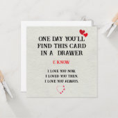 永遠の愛:すべての大事な行事のためのキープサムカード カード (正面/裏面インサイチュ)