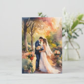 永遠の愛：エレガントウェディング招待状 招待状 (スタンド正面)