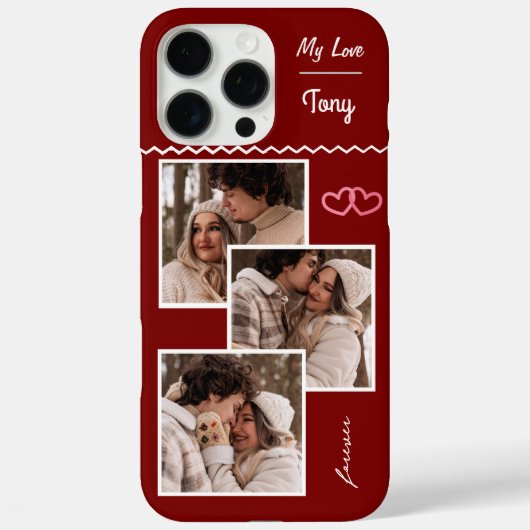 永遠の愛:カスタム3-Photo Collage Case-Mate iPhoneケース (裏面)