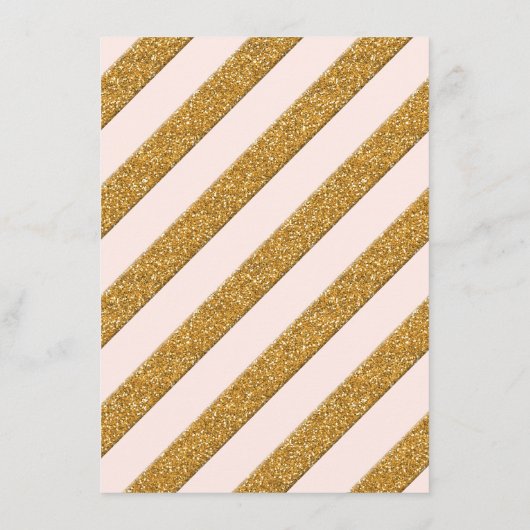 「永遠の愛」ゴールドグリッター レセプションスクリプト エンクロージャーカード (裏面)