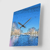 永遠の愛 スクエア壁時計 (傾斜)