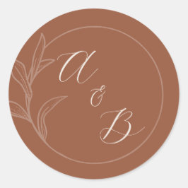 永遠の愛 | テラコッタ | 結婚式の招待 ラウンドシール