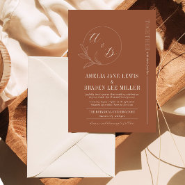 永遠の愛 | テラコッタ | 結婚式招待状 招待状