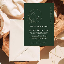 永遠の愛 | ディープグリーン | 結婚式の招待 招待状