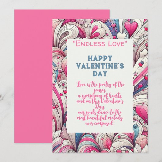 永遠の愛 ハート柄 シーズンカード (正面/裏面)