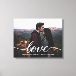 「永遠の愛」パーソナライズされたの結婚歓迎Ca キャンバスプリント