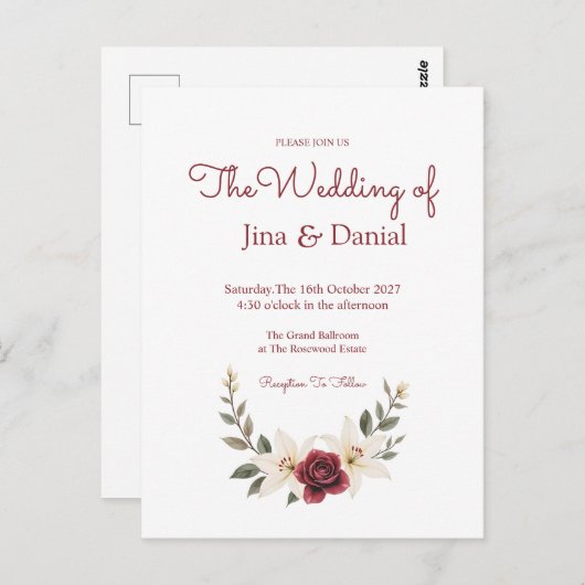 永遠の愛 ポストカード (正面/裏面)