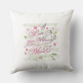 永遠の愛:ママのための装飾用クッション クッション (裏面)