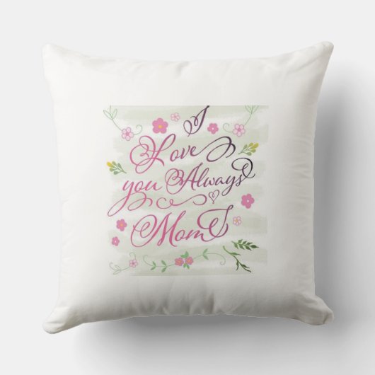 永遠の愛:ママのための装飾用クッション クッション (裏面)